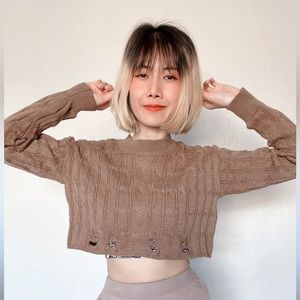 BRAND NEW! Brown sweater top